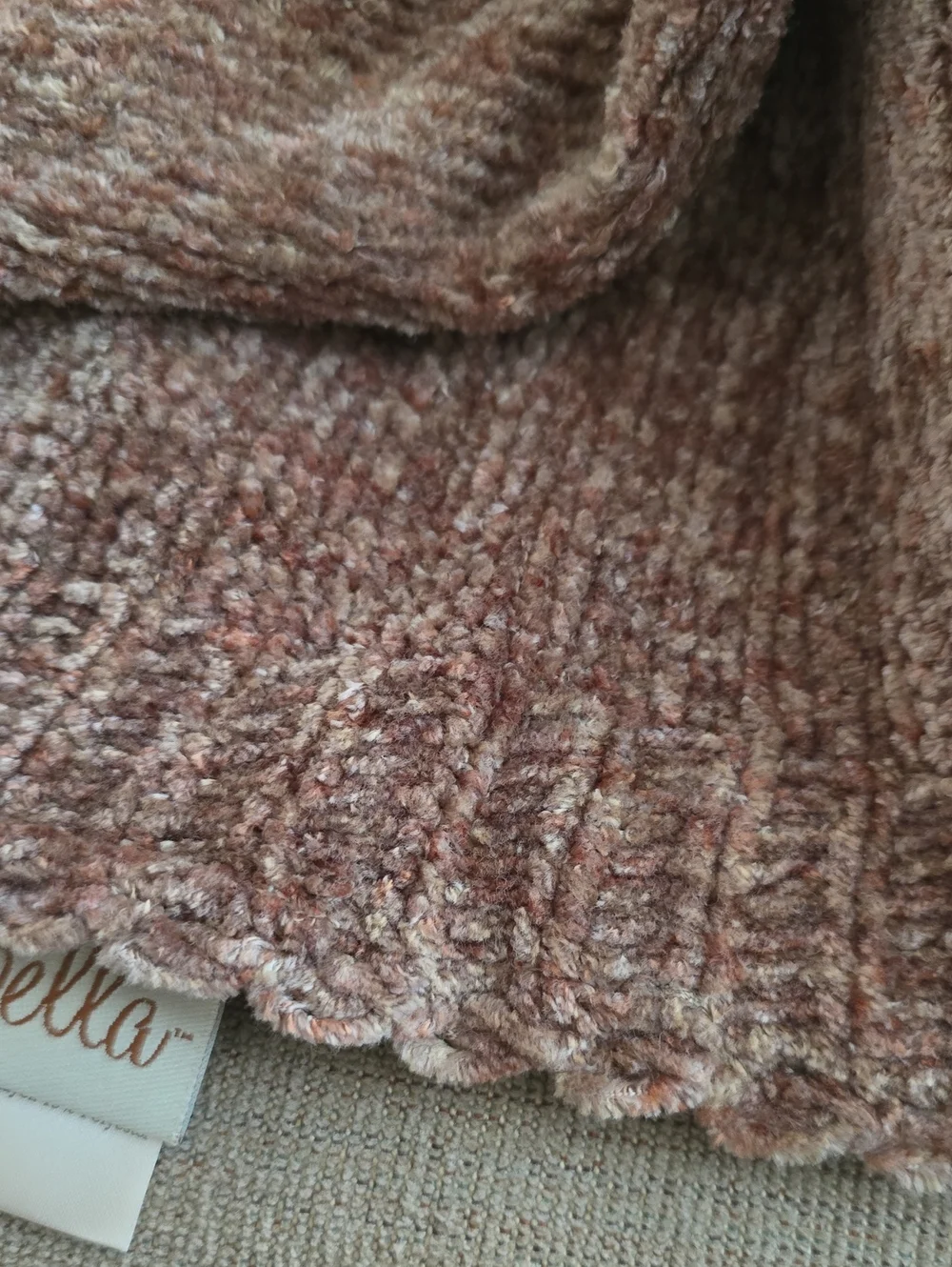 Super Soft Plush Chenille Throw Blanket with Fringe